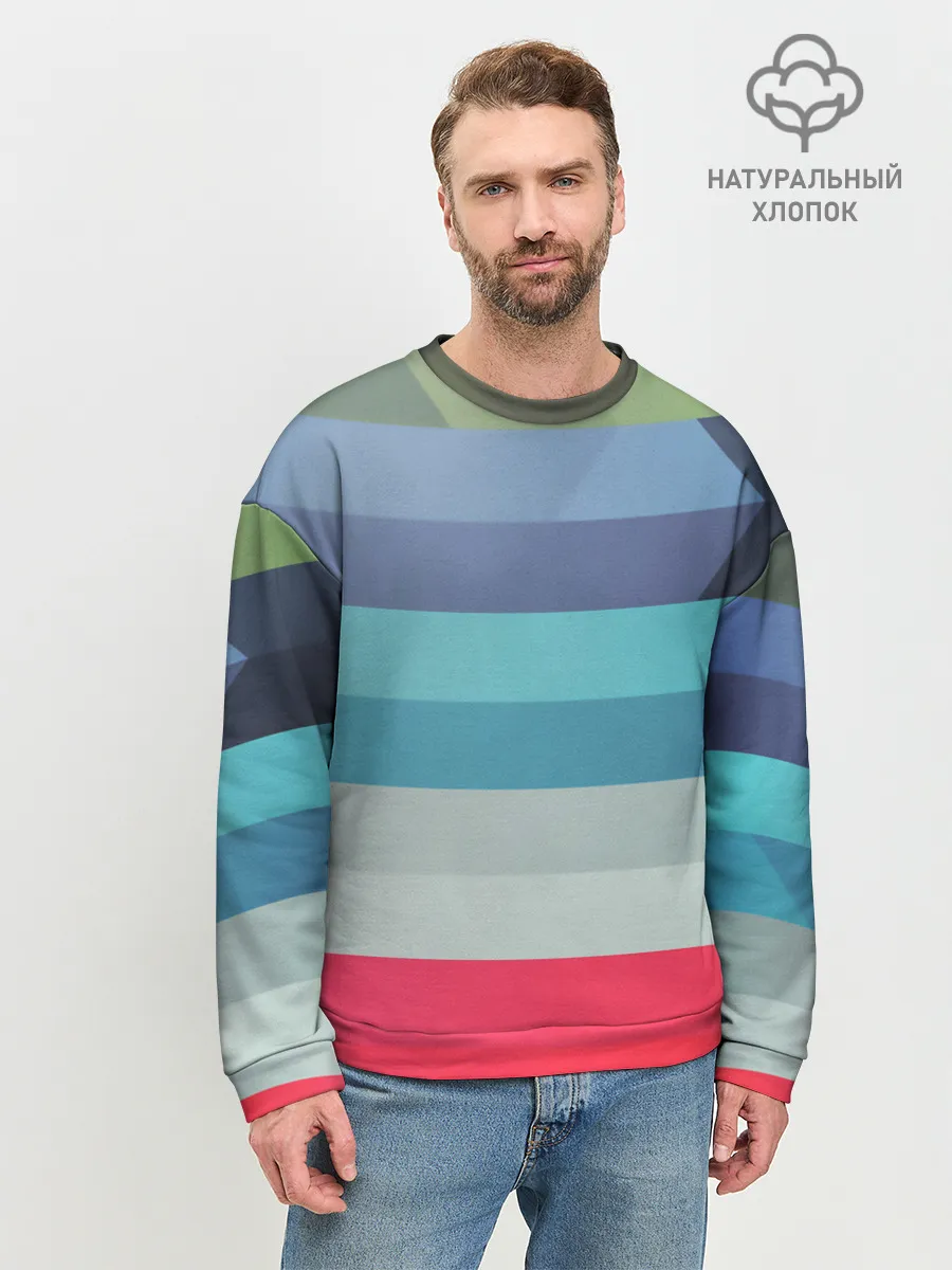 Мужской свитшот базовый / ТЕКСТУРА ЛИНИИ