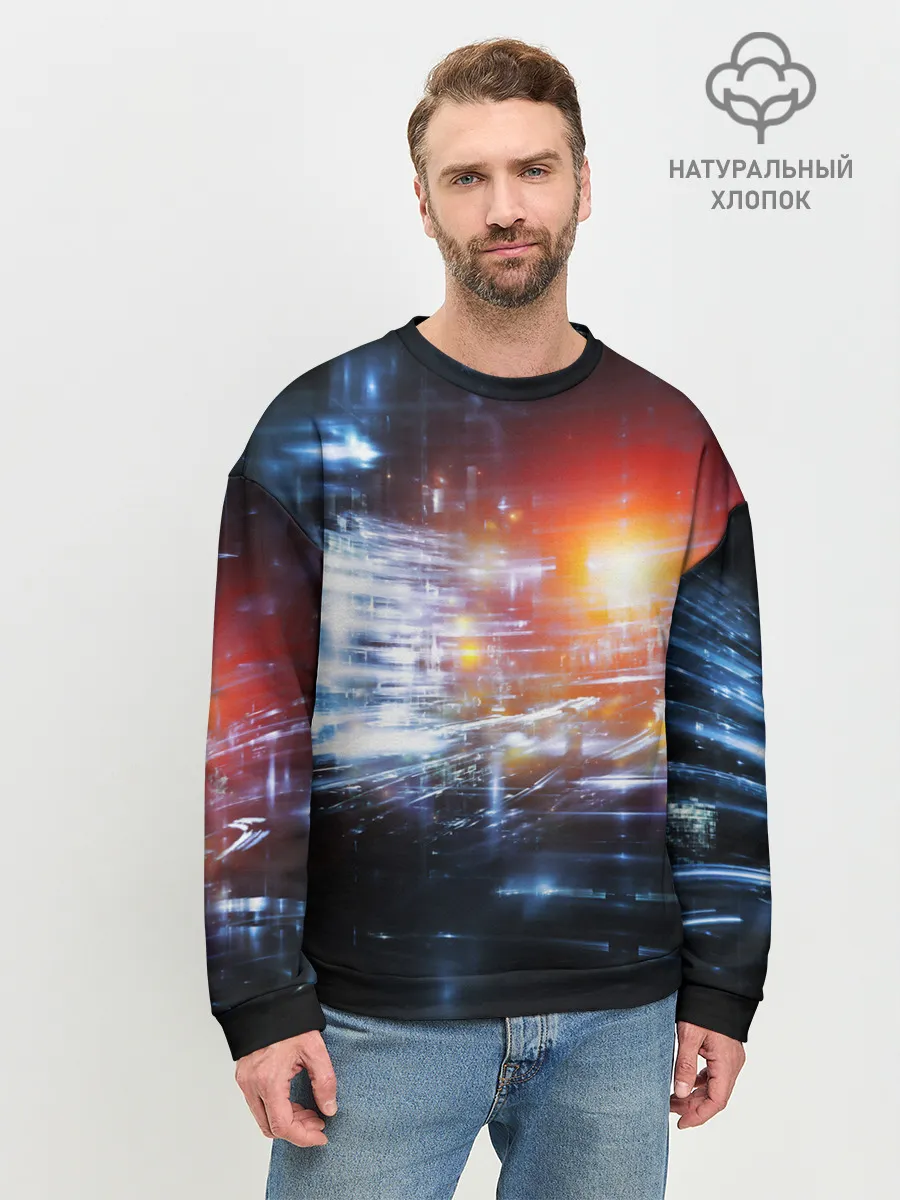 Мужской свитшот базовый / DIGITAL ABSTRACTION