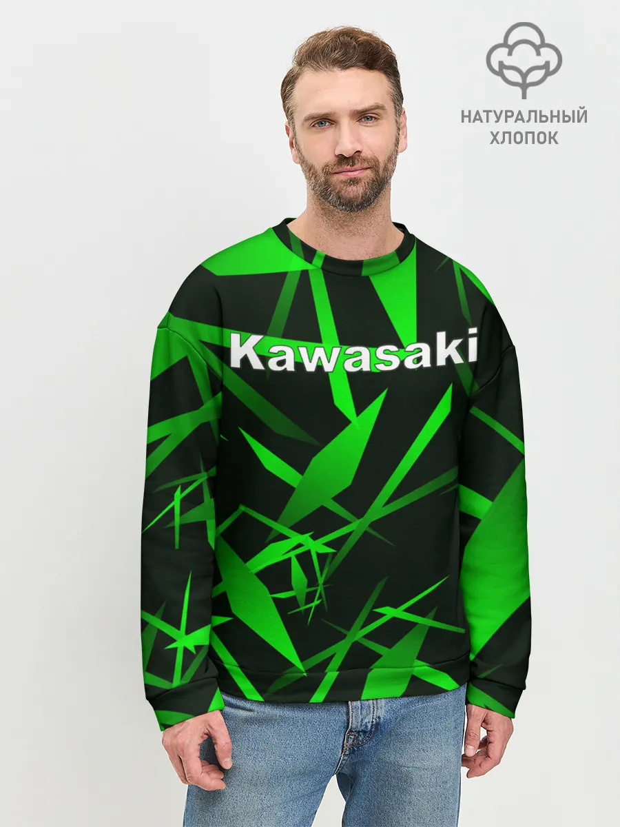 Мужской свитшот базовый / Kawasaki
