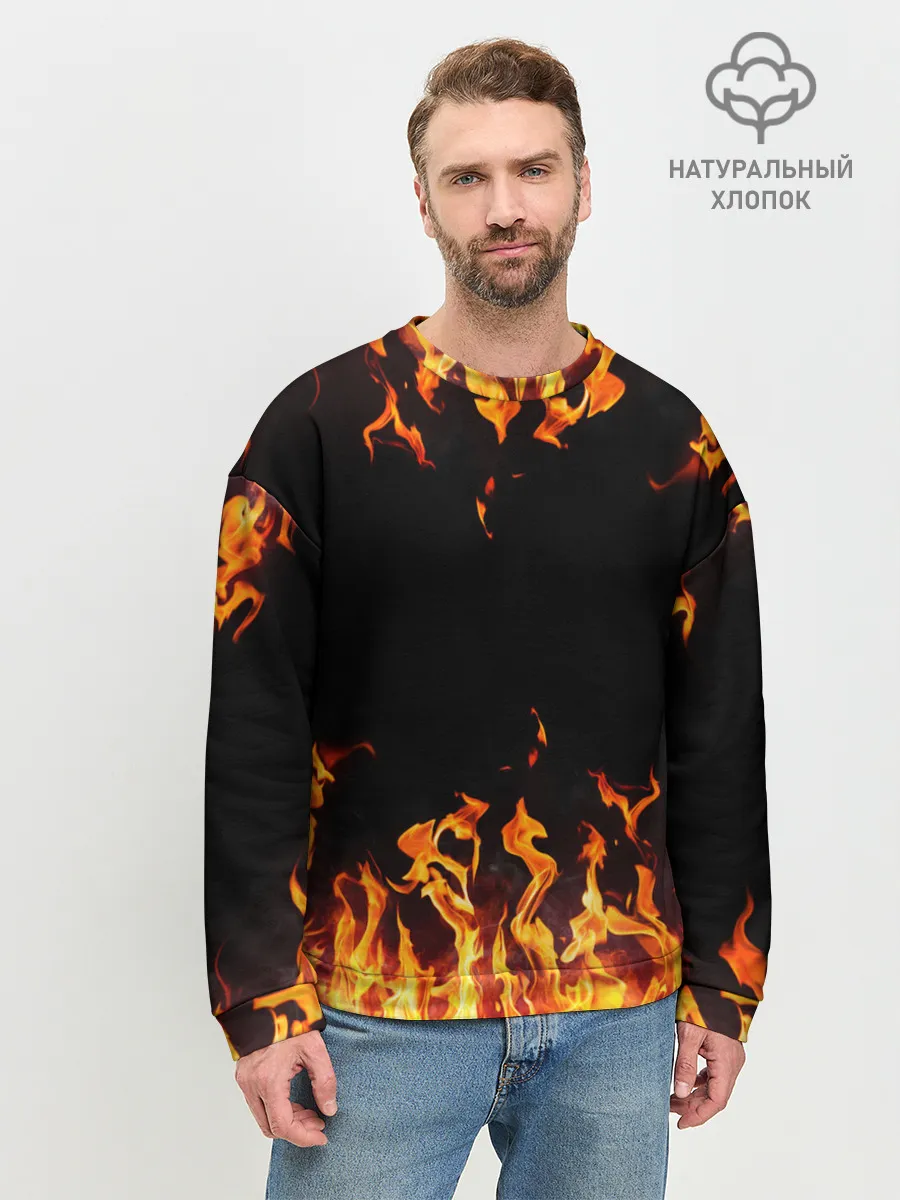 Мужской свитшот базовый / FIRE | ОГОНЬ