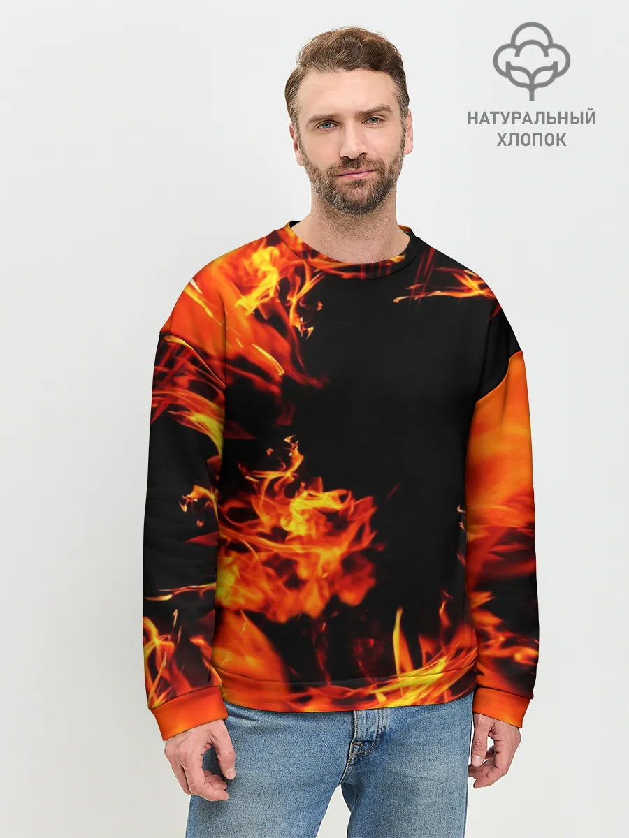 Мужской свитшот базовый / ОГОНЬ | FIRE