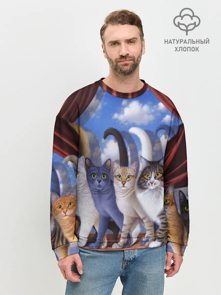 Мужской свитшот базовый / Коты