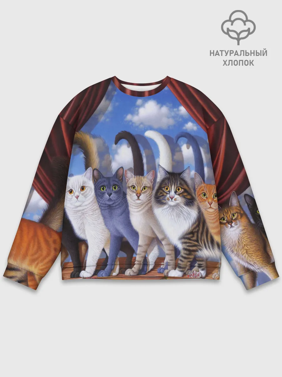 Мужской свитшот базовый / Коты