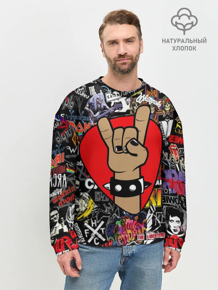 Мужской свитшот базовый / Rock | Логотипы