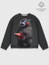 Мужской свитшот базовый / Kumamon прикрылся