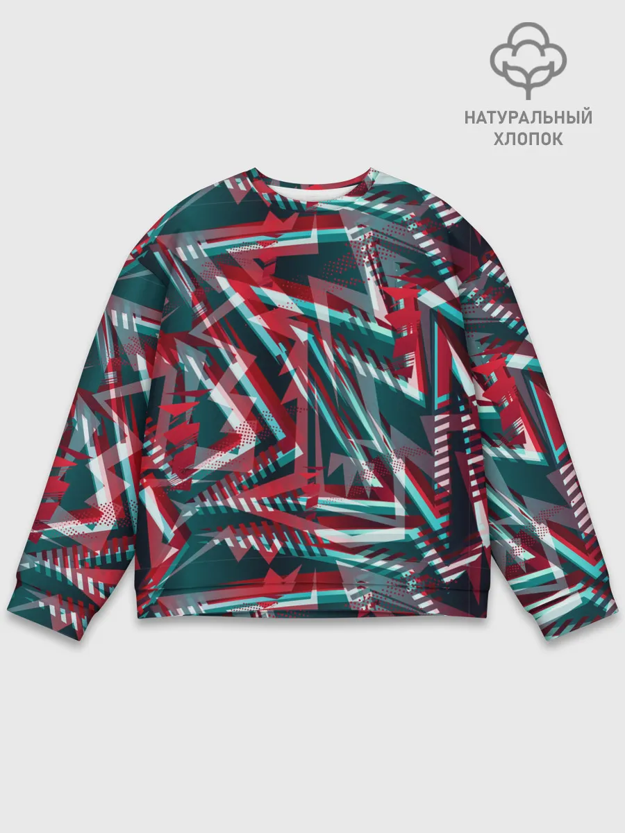 Мужской свитшот базовый / Glitch микс