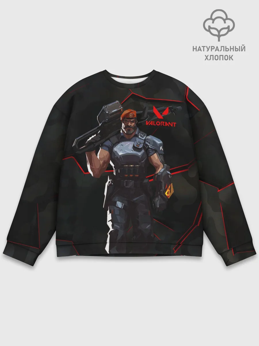 Мужской свитшот базовый / Valorant | Brimstone