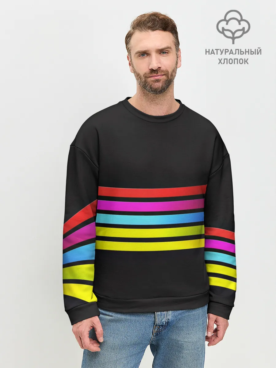 Мужской свитшот базовый / NEON GEOMETRY