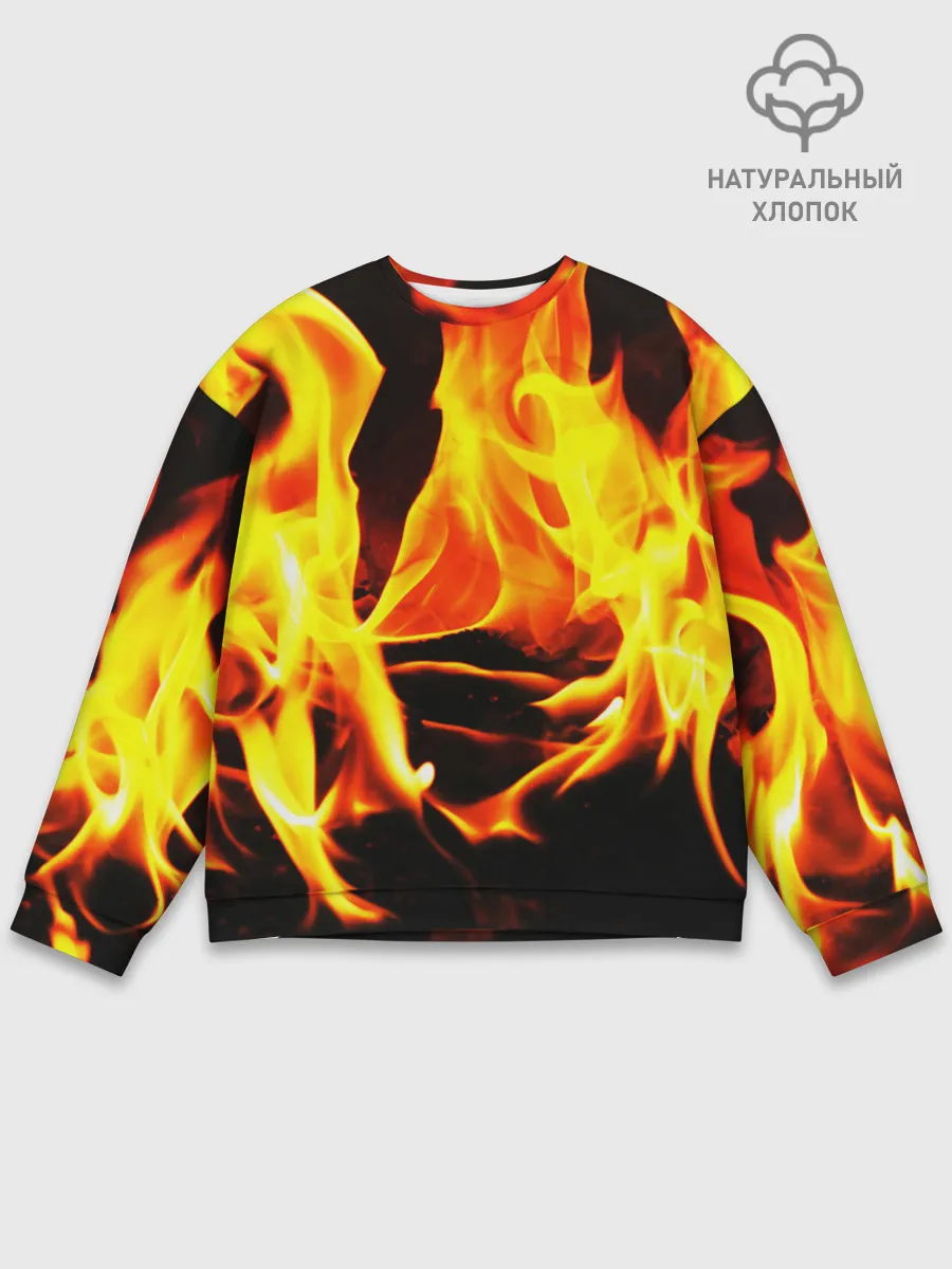 Мужской свитшот базовый / В ОГНЕ