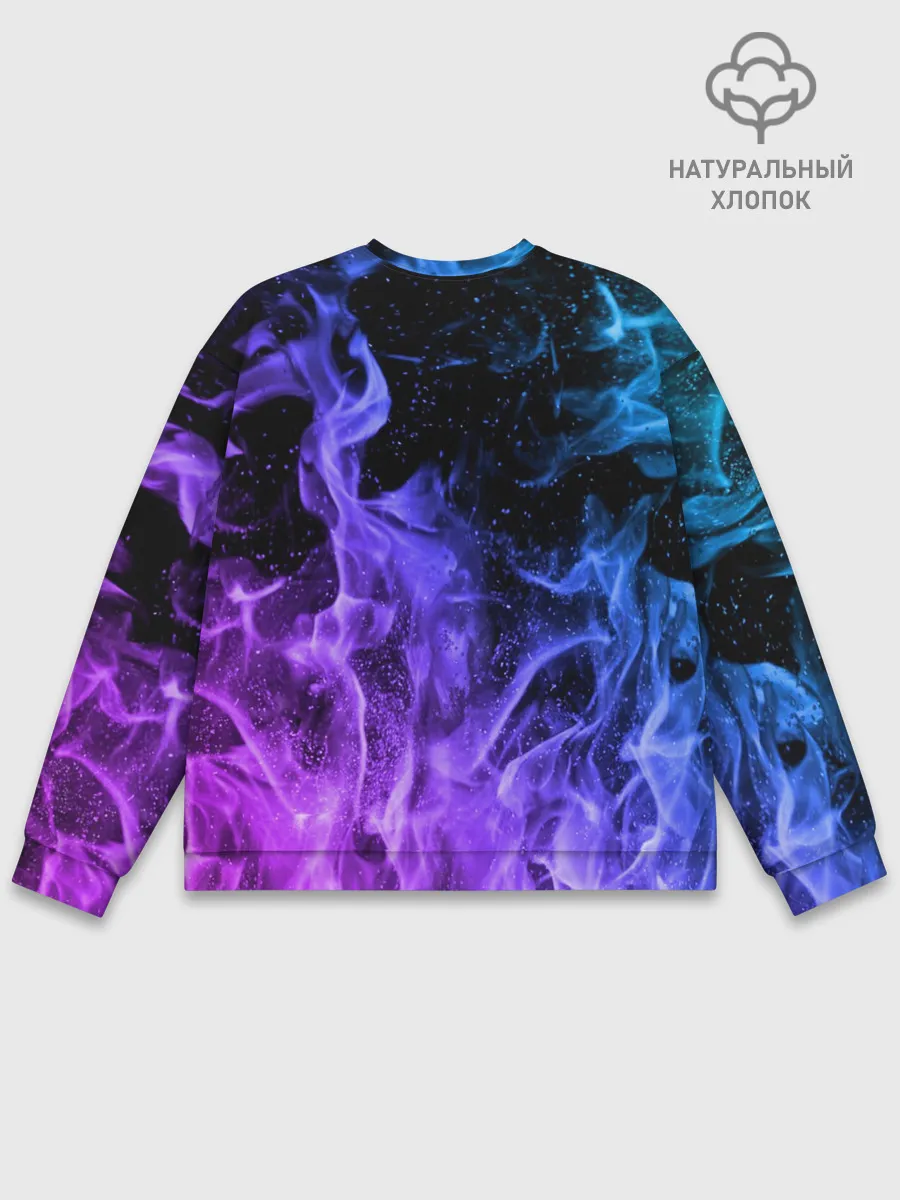 Мужской свитшот базовый / ОГОНЬ НЕОН