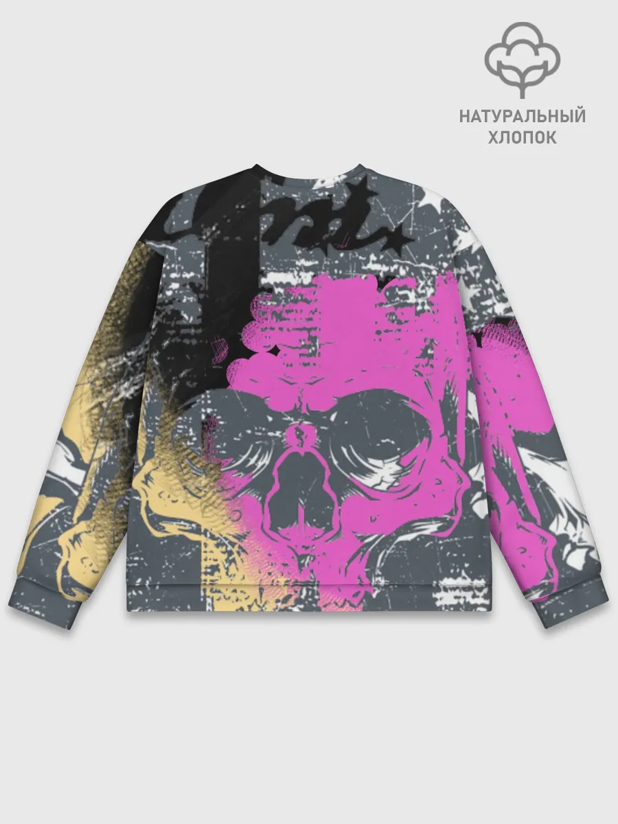 Мужской свитшот базовый / Череп.