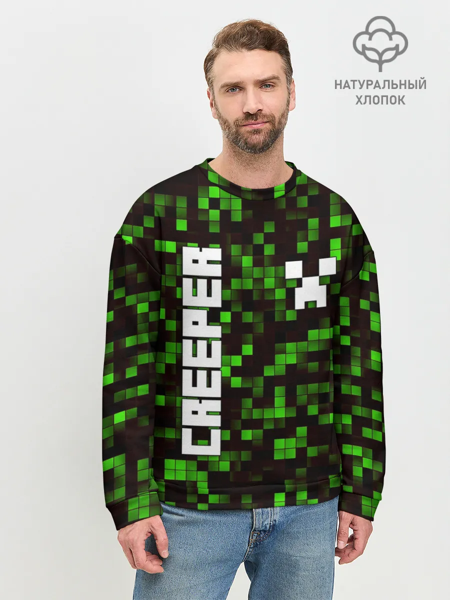 Мужской свитшот базовый / MINECRAFT CREEPER