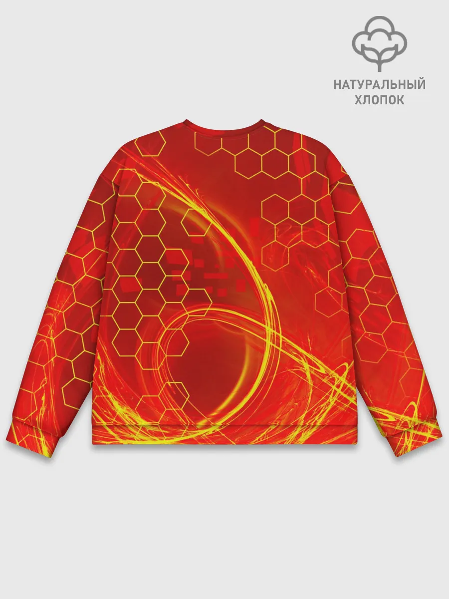 Мужской свитшот базовый / Неоновый Огонь