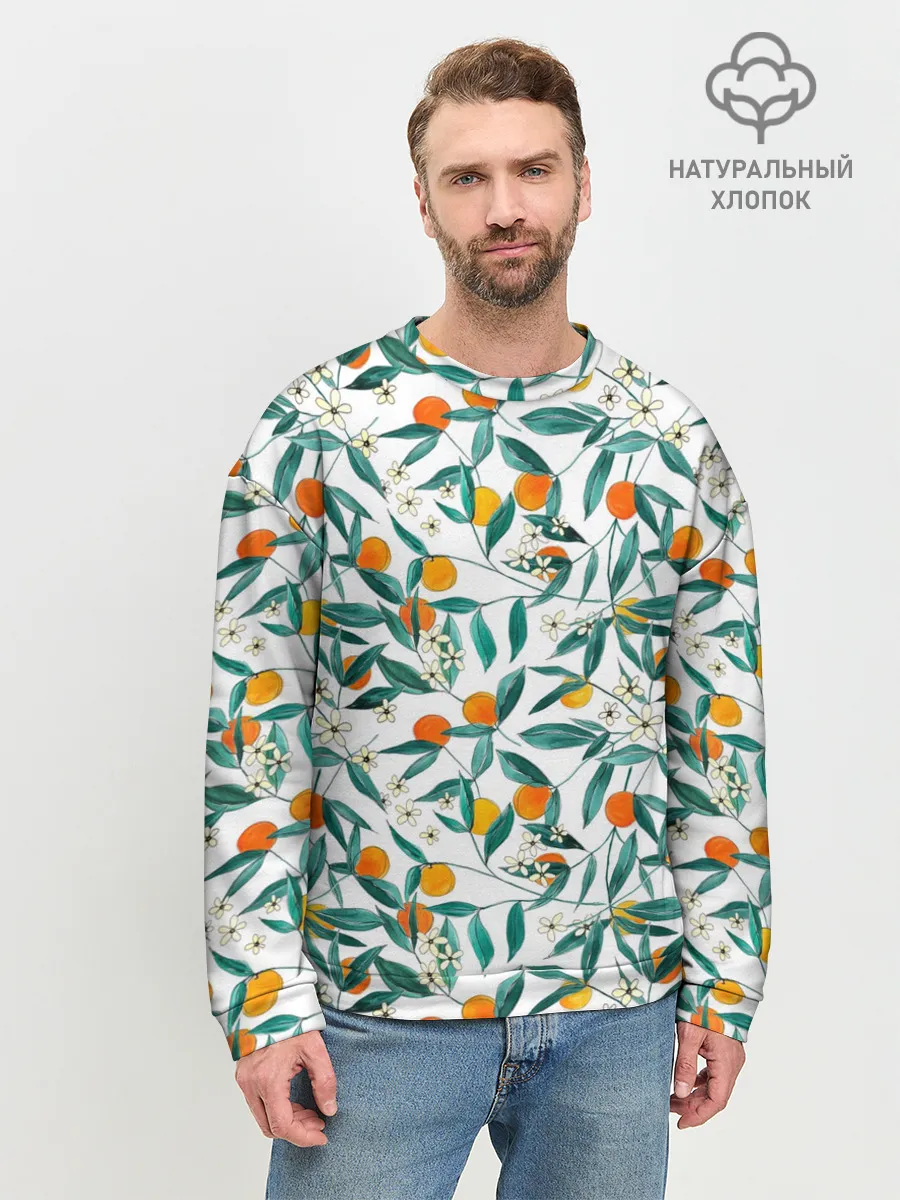 Мужской свитшот базовый / Оранжевое лето