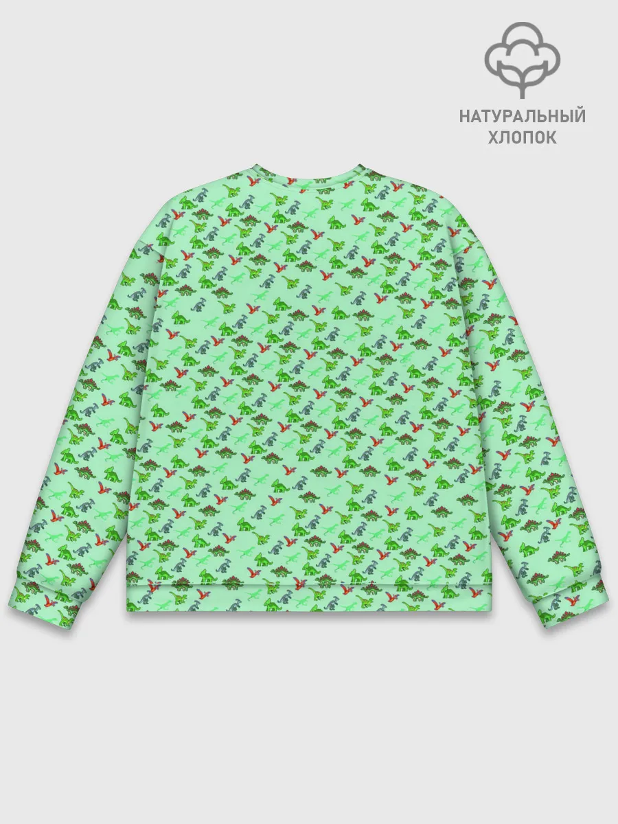 Мужской свитшот базовый / dinosaurs green