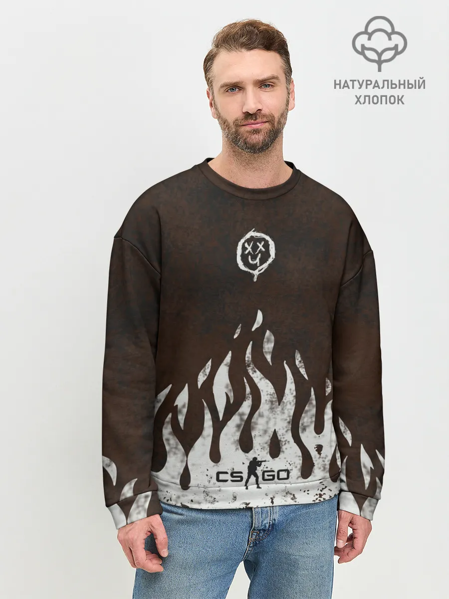 Мужской свитшот базовый / cs:go - Оксидное пламя