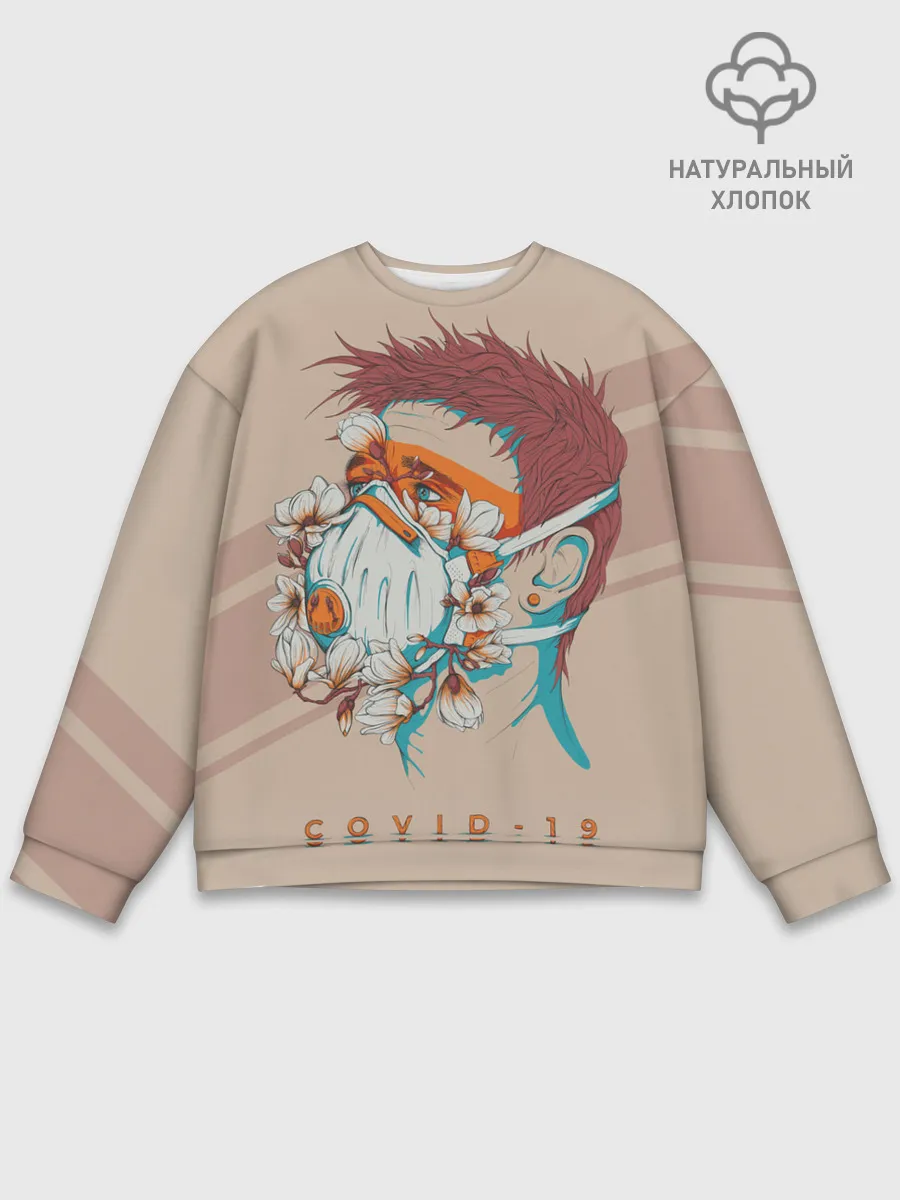 Мужской свитшот базовый / Коронавирус