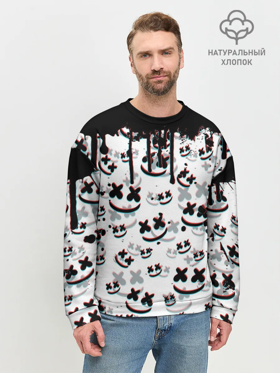 Мужской свитшот базовый / MARSHMELLO GLITCH