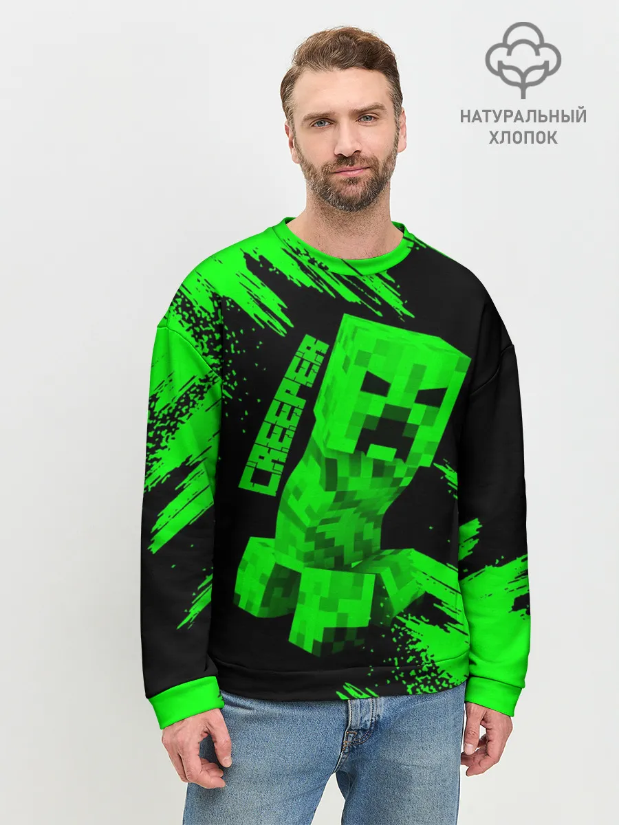 Мужской свитшот базовый / MINECRAFT CREEPER