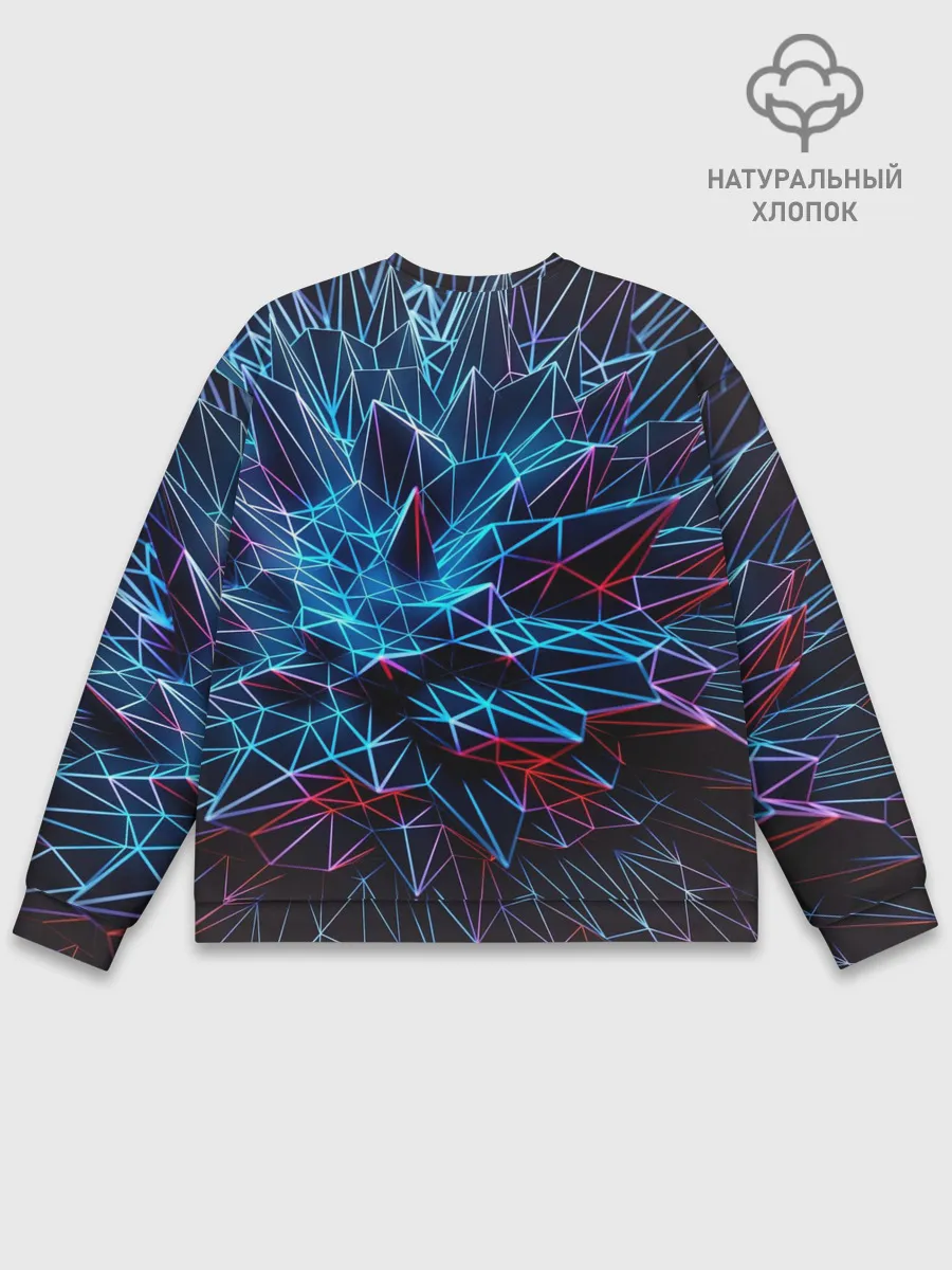 Мужской свитшот базовый / Синяя абстракция