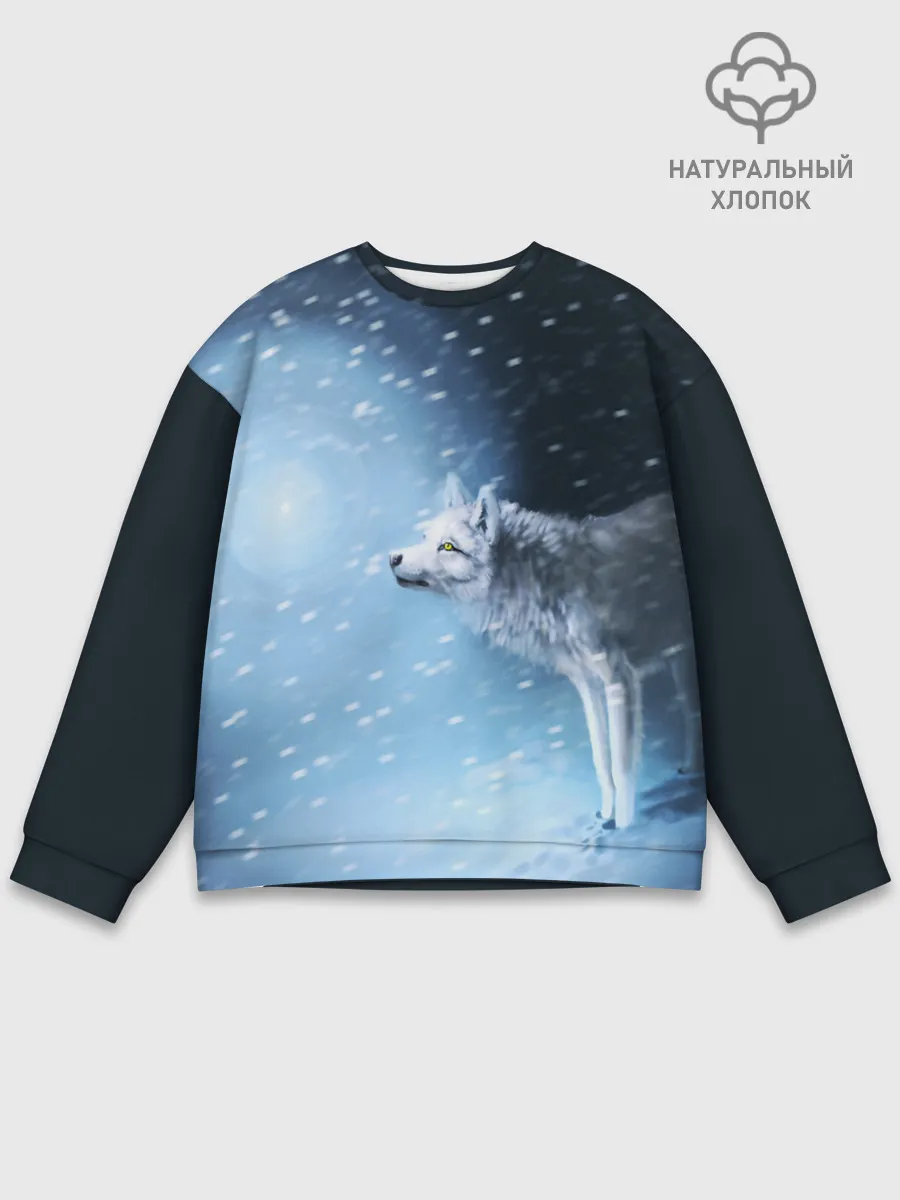 Мужской свитшот базовый / ВОЛК ЗИМА
