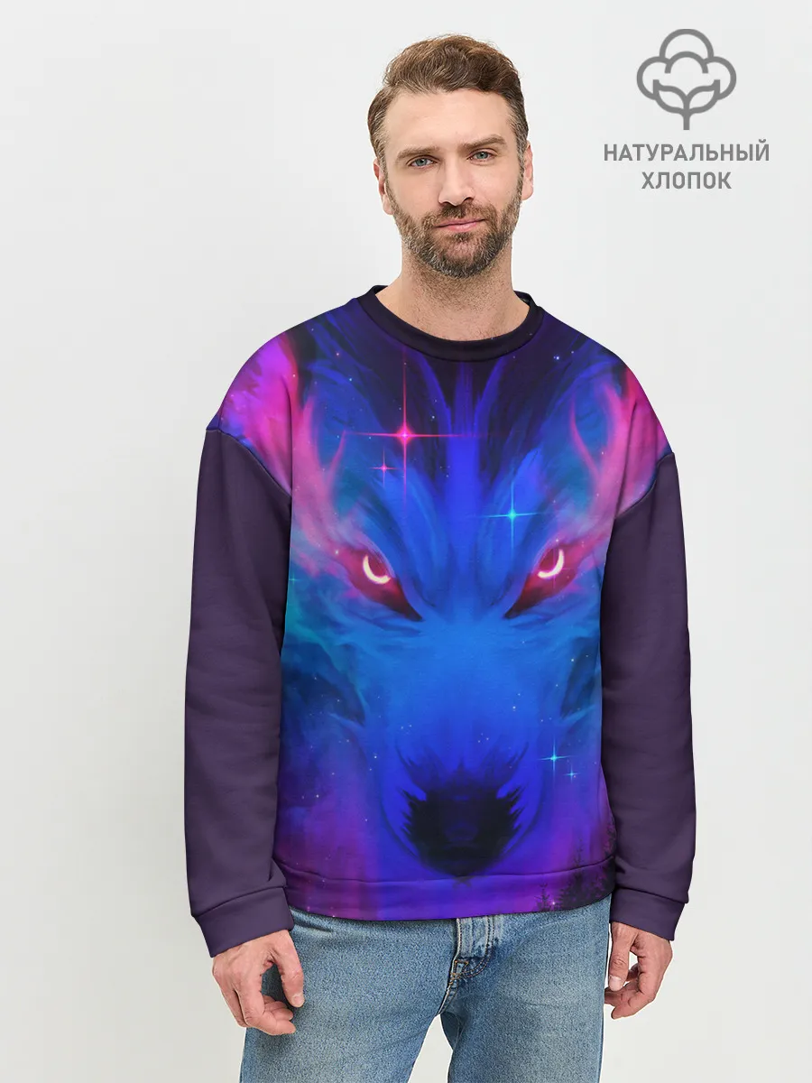 Мужской свитшот базовый / КОСМИЧЕСКИЙ ВОЛК