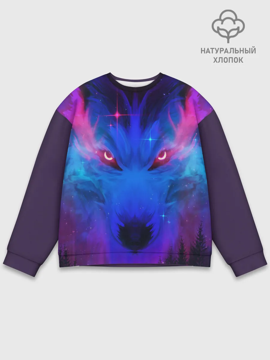 Мужской свитшот базовый / КОСМИЧЕСКИЙ ВОЛК