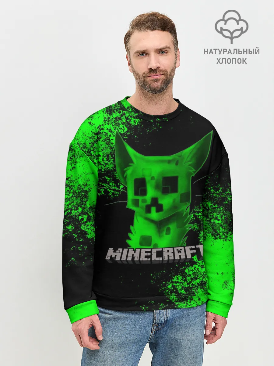 Мужской свитшот базовый / MINECRAFT CAT