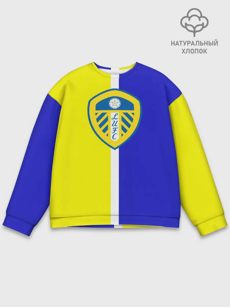 Мужской свитшот базовый / Лидс Юнайтед 3D