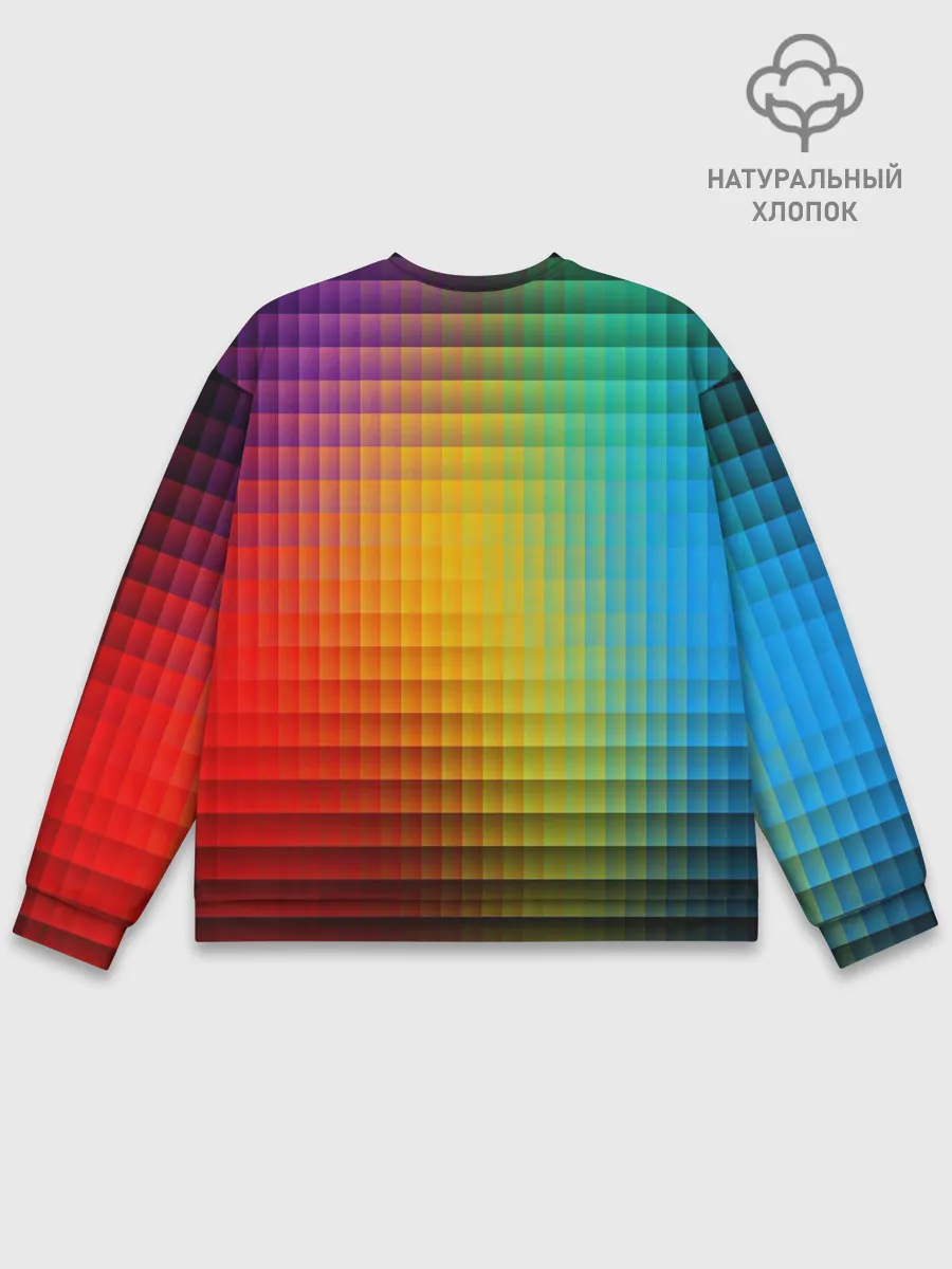 Мужской свитшот базовый / Радужный градиент