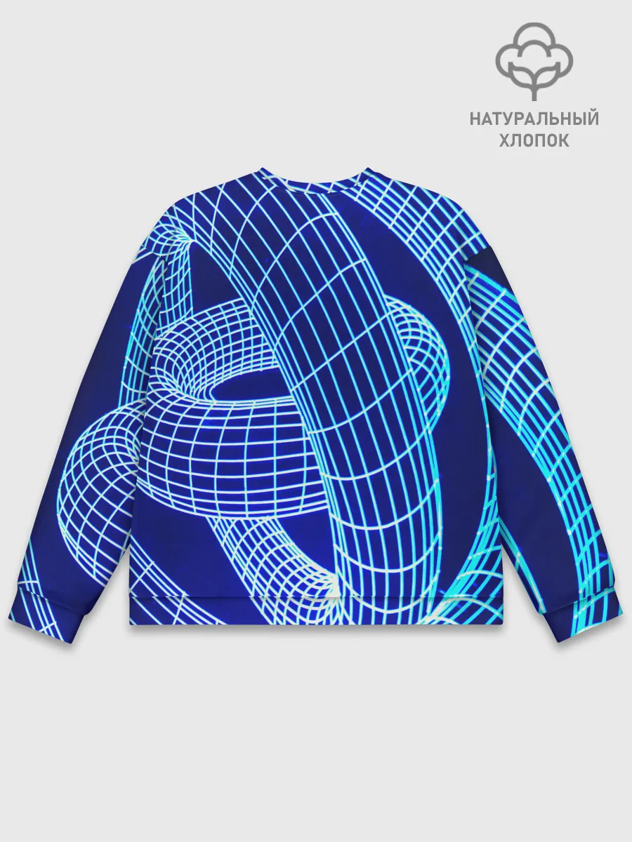 Мужской свитшот базовый / НЕОНОВАЯ СПИРАЛЬ