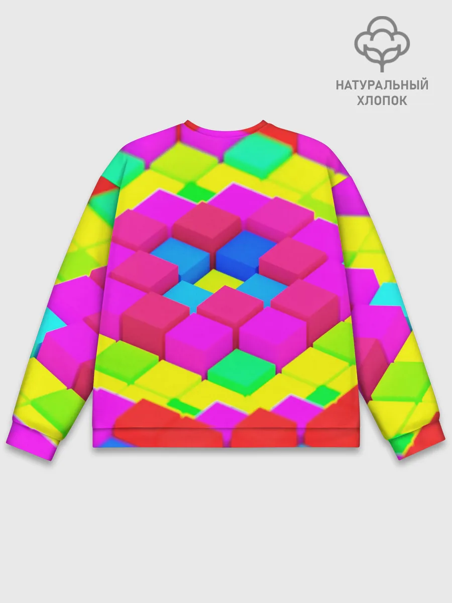 Мужской свитшот базовый / ЦВЕТНЫЕ КУБИКИ