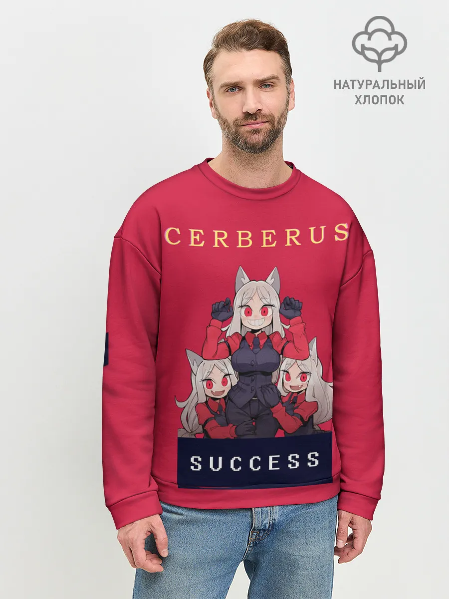 Мужской свитшот базовый / Helltaker: CERBERUS