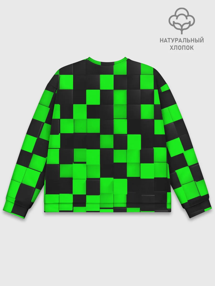 Мужской свитшот базовый / ЗЕЛЕНЫЕ КУБИКИ