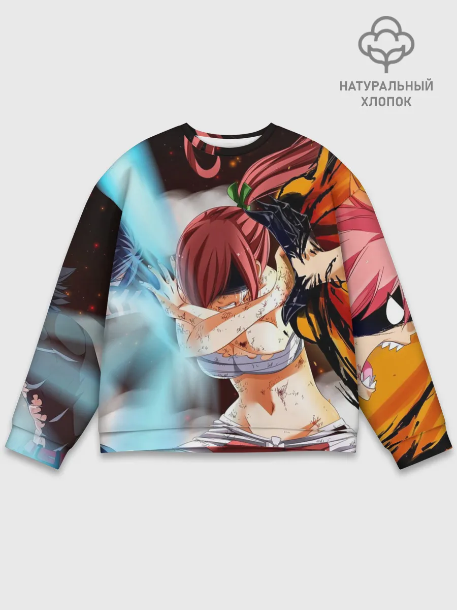 Мужской свитшот базовый / Нацу и Грей против Эльзы