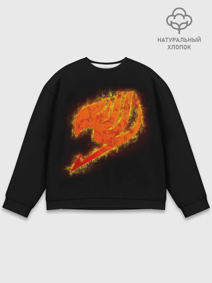 Мужской свитшот базовый / burning helmet Fairy Tail