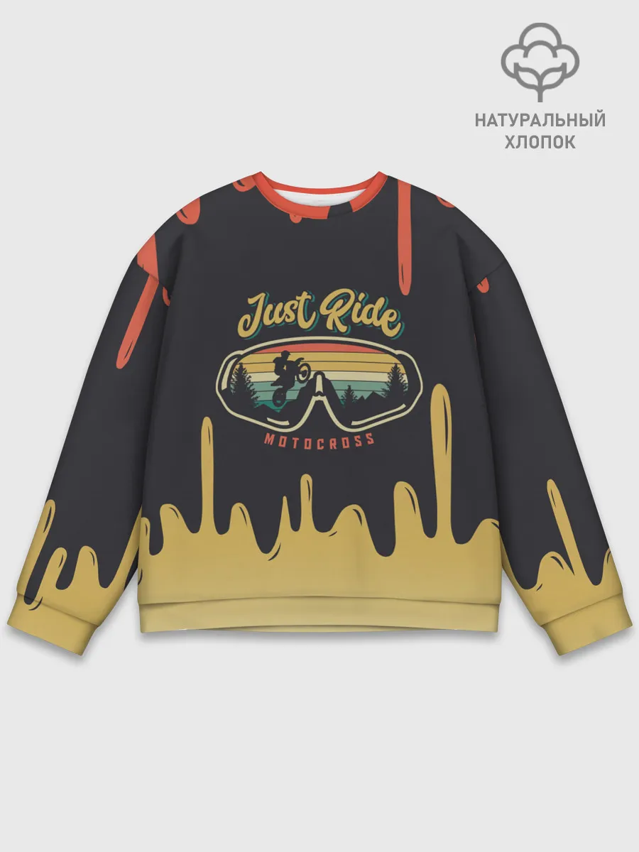 Мужской свитшот базовый / Just Ride MOTOCROSS | МОТОКРОСС