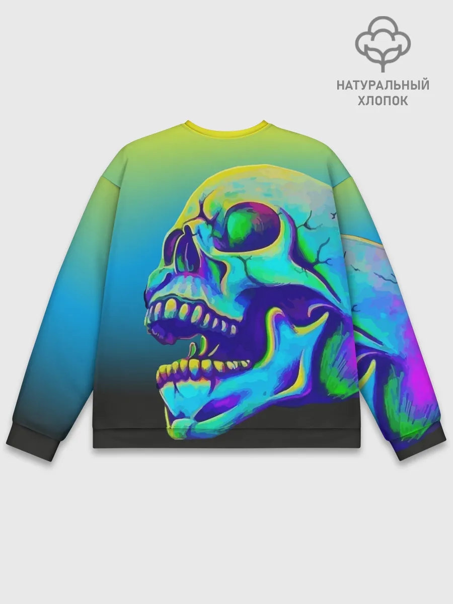 Мужской свитшот базовый / Neon skull