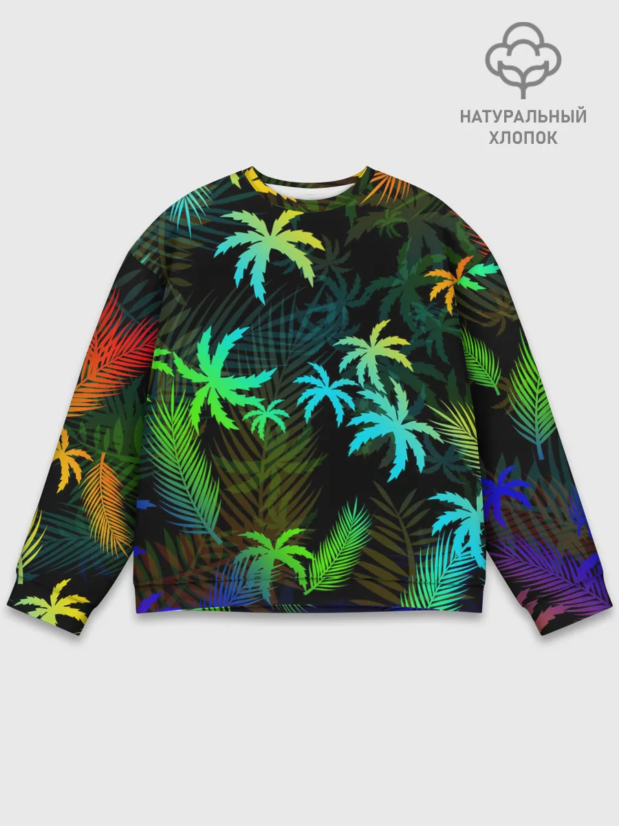 Мужской свитшот базовый / ПАЛЬМЫ / ТРОПИКИ