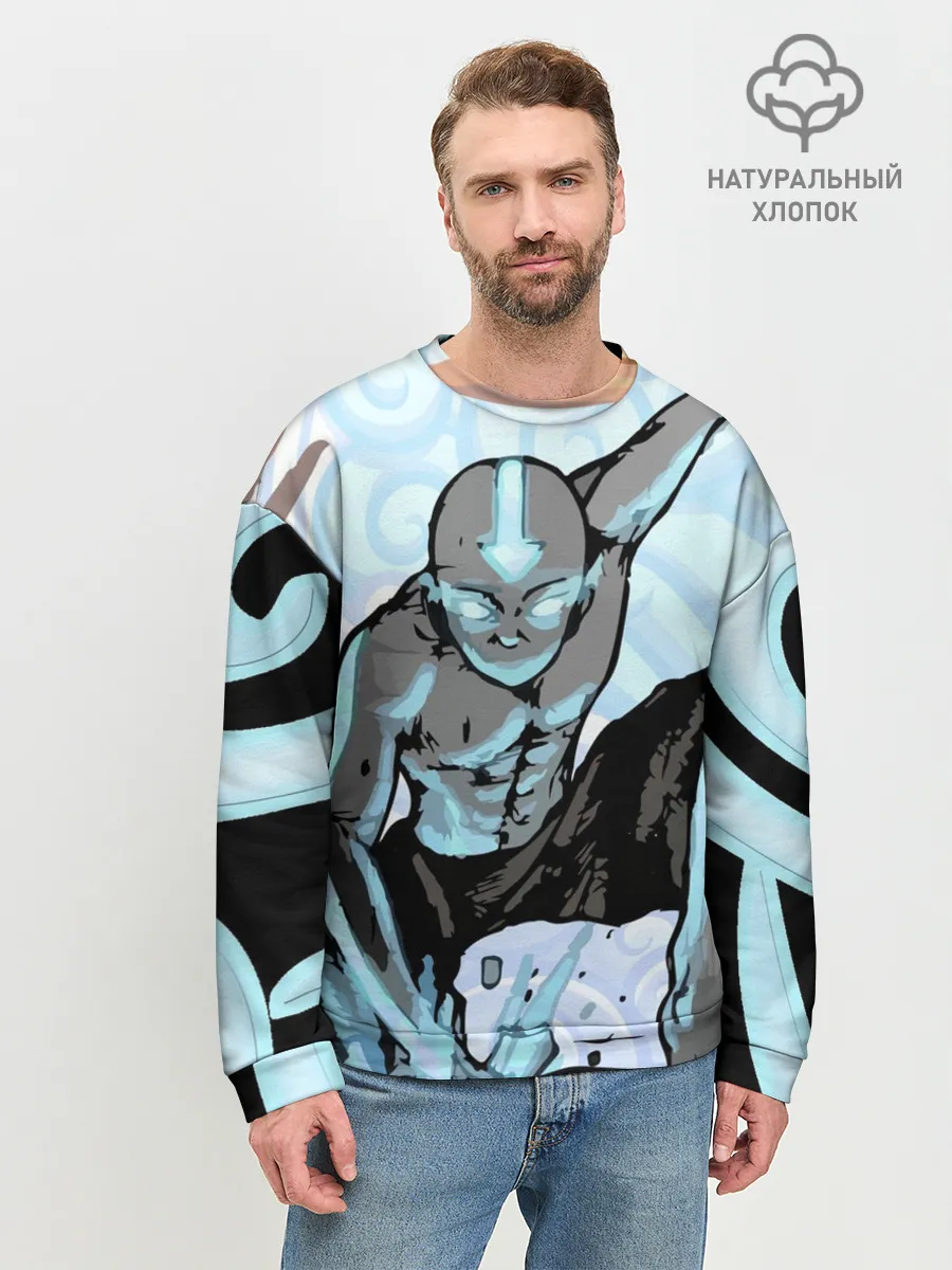 Мужской свитшот базовый / Аватар Легенда об Аанге
