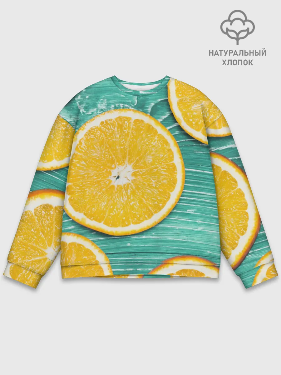 Мужской свитшот базовый / Апельсины