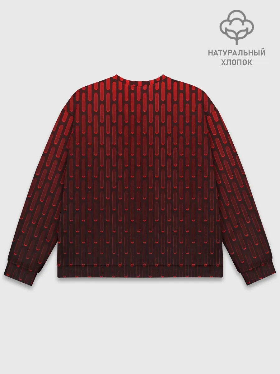 Мужской свитшот базовый / текстура красный градиент