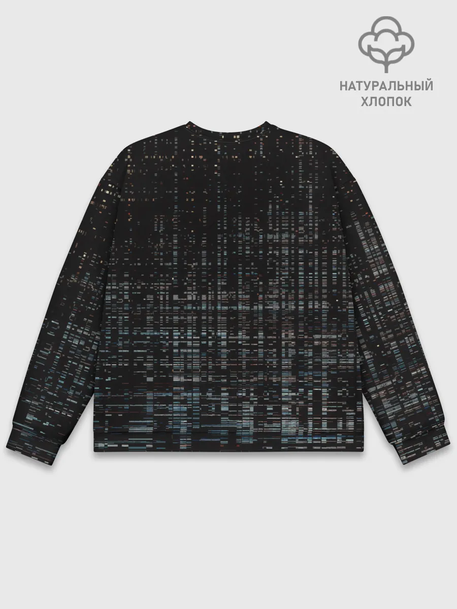 Мужской свитшот базовый / Глитч помехи ошибка текстура