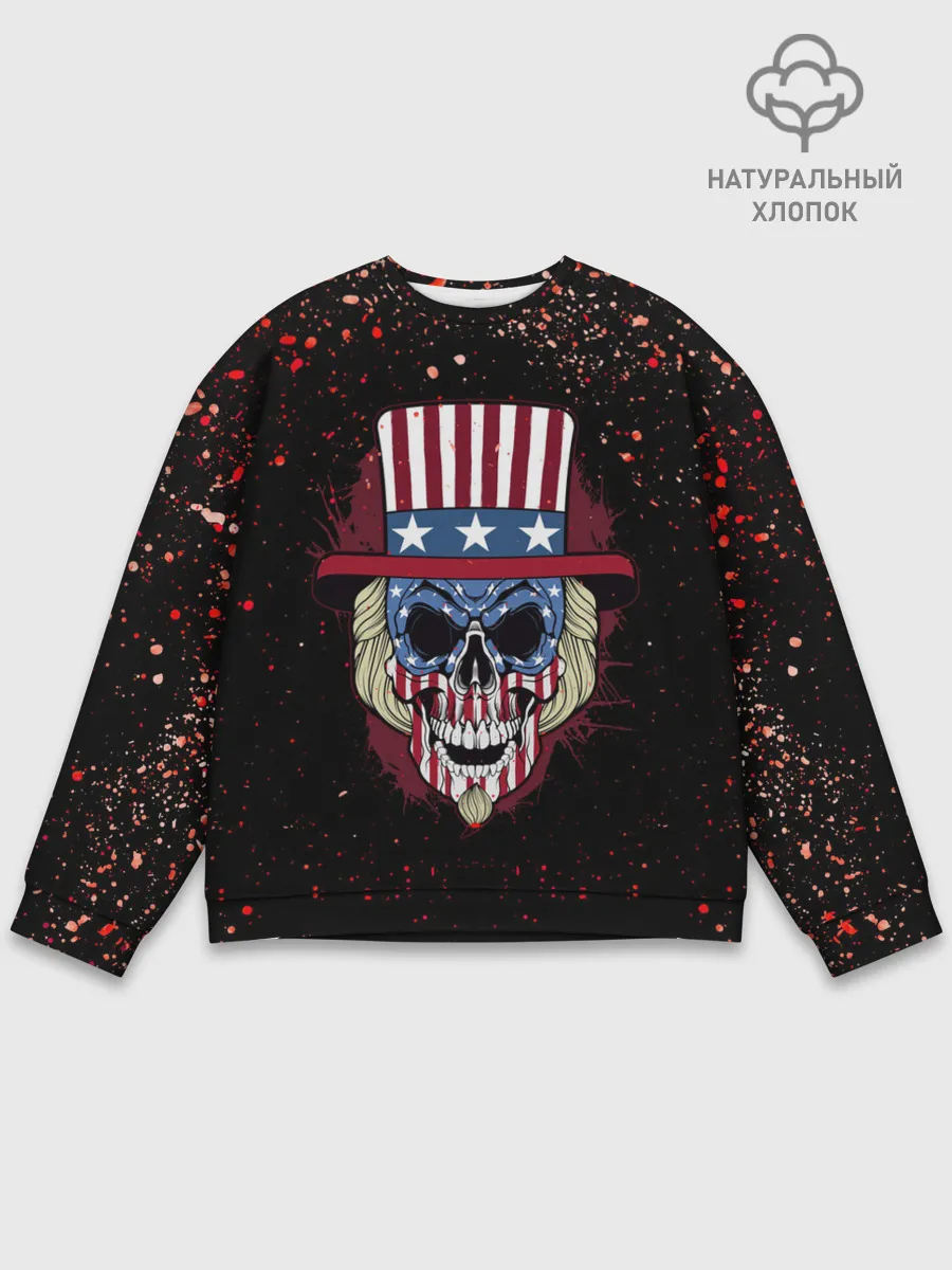 Мужской свитшот базовый / Американский череп | American Skull