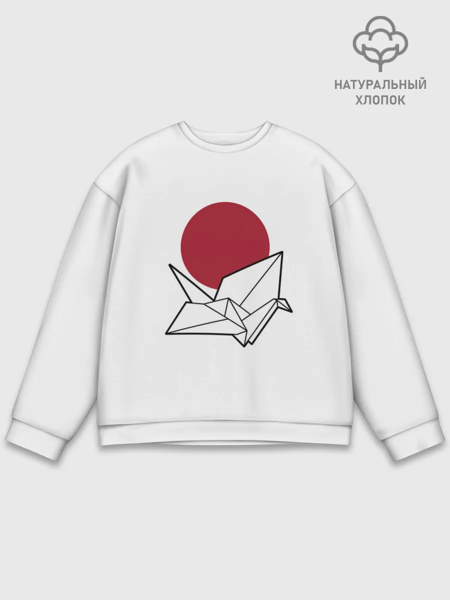 Мужской свитшот базовый / БУМАЖНЫЙ ЖУРАВЛЬ | PAPER CRANE