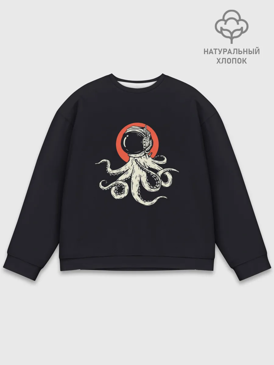 Мужской свитшот базовый / Космический осьминог | Space Octopus
