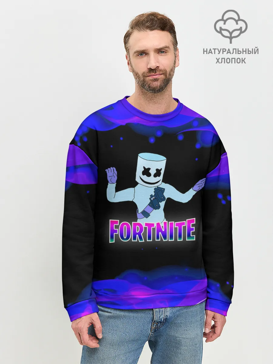 Мужской свитшот базовый / Fortnite Marshmallow