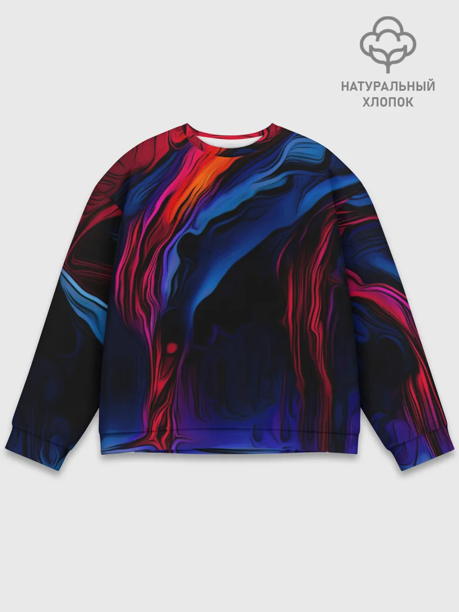 Мужской свитшот базовый / Красочный абстракт
