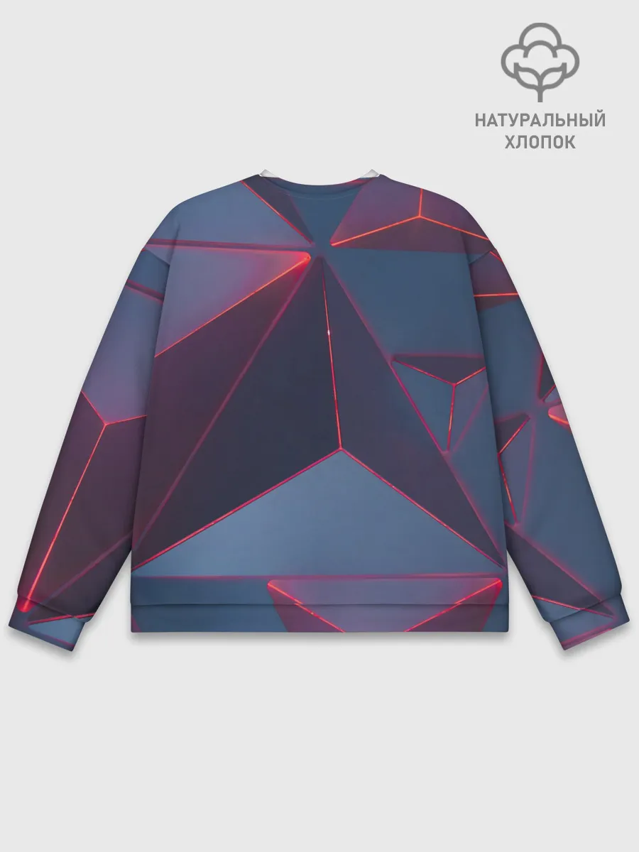 Мужской свитшот базовый / Неоновый треугольник.