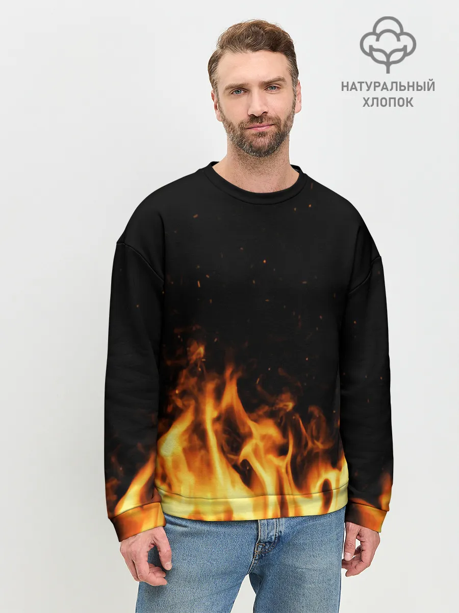 Мужской свитшот базовый / Огонь